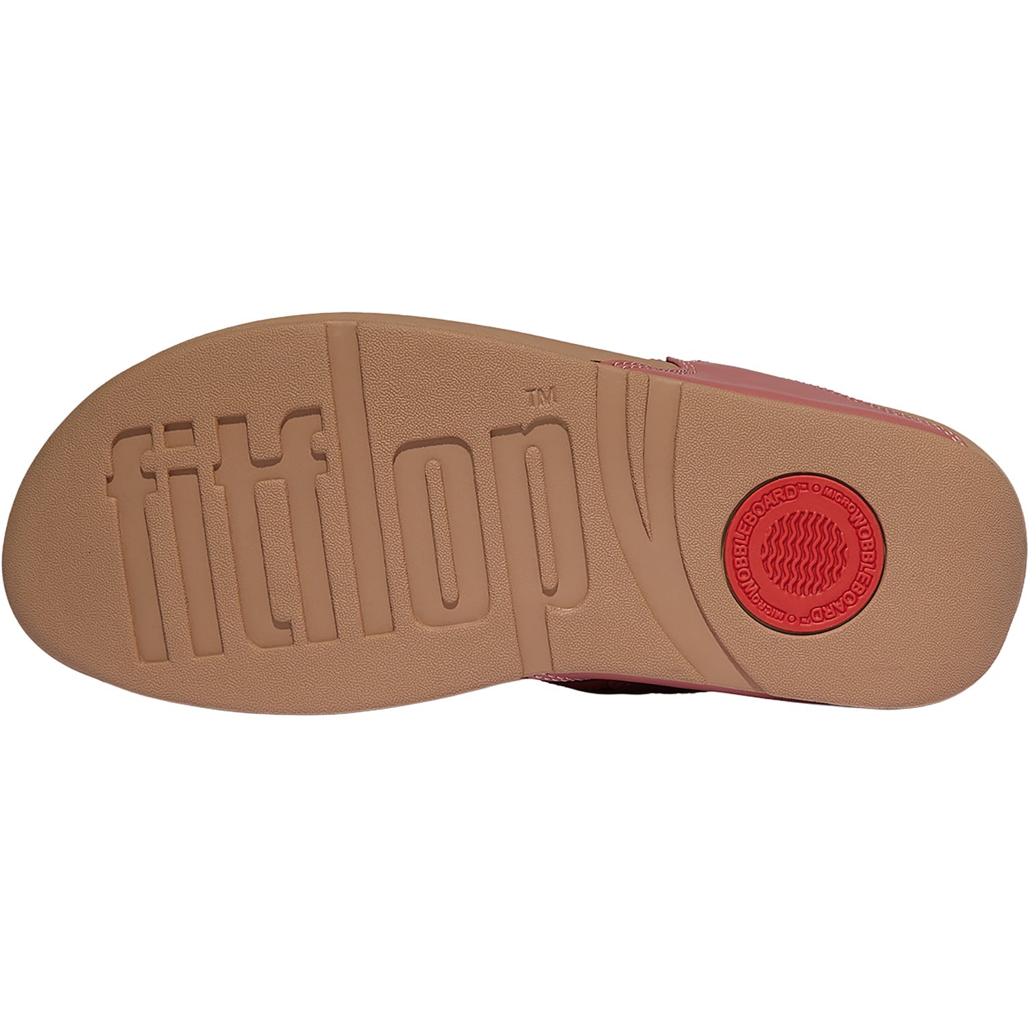 FitFlop Lulu Square-Chain Toe-Post Sandal Women's Thong Sandals Rust Rose