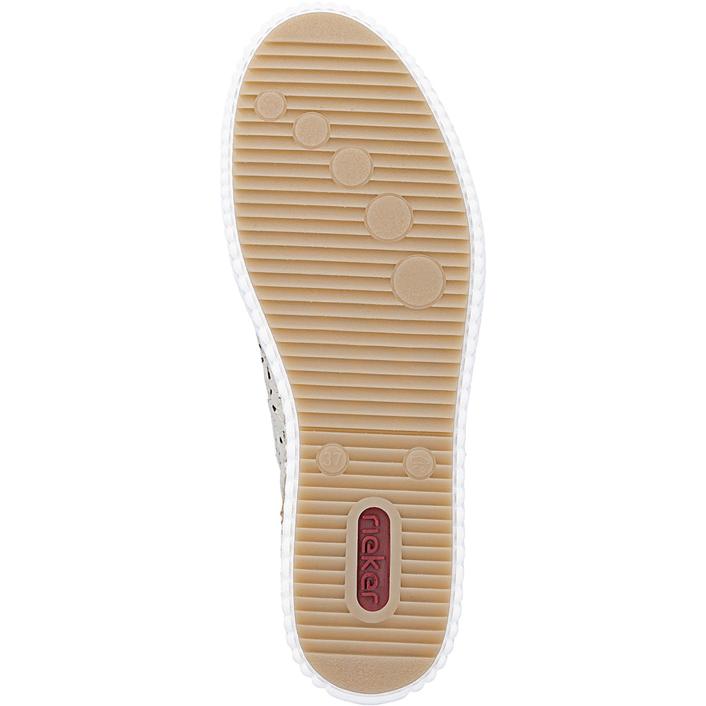 Rieker M2902-60 Women's Sporty Lace Up Shoes Crema/Perle