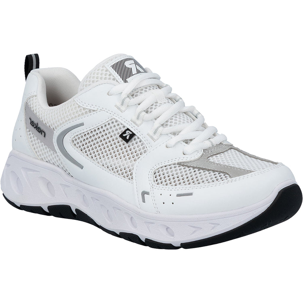 Rieker M6501-80 Edith 01 Women's Hands-Free Sneakers Weiss/Weiss/Cement