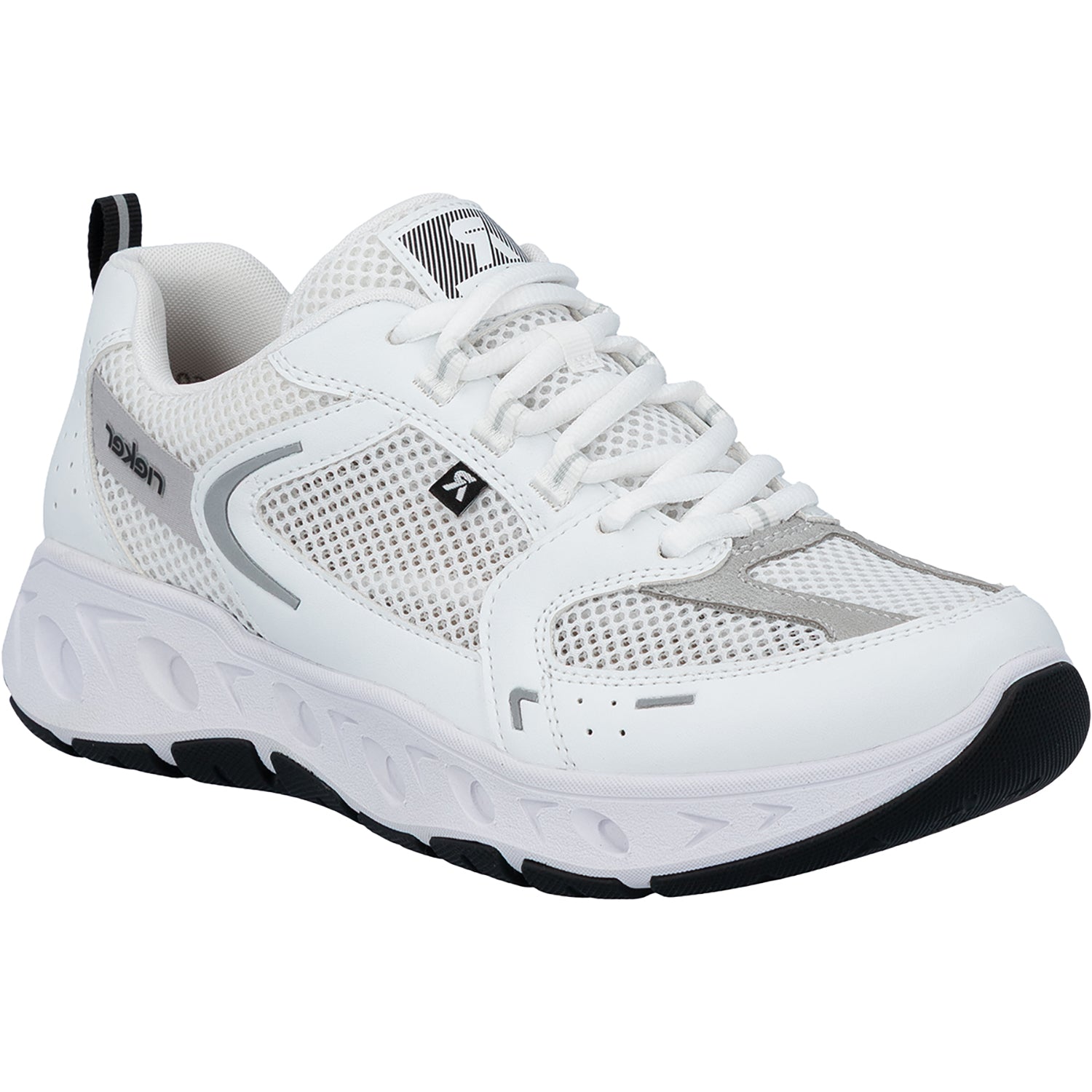 Rieker M6501-80 Edith 01 Women's Hands-Free Sneakers Weiss/Weiss/Cement