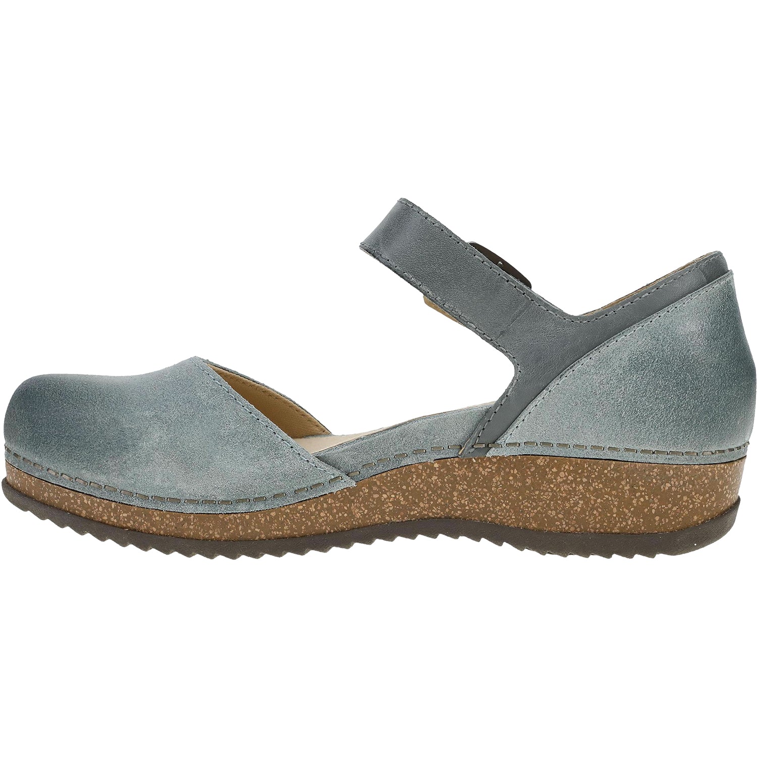 Dansko Mae Women's Mary Janes Denim Burnished Suede