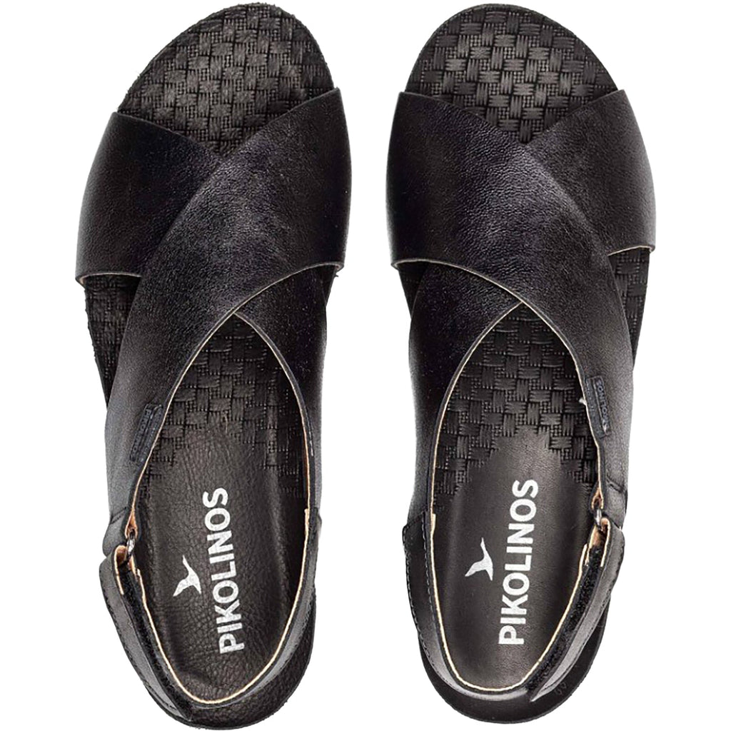 Pikolinos Mahon Cross Strap Women's Wedge Sandals Calcita Leather