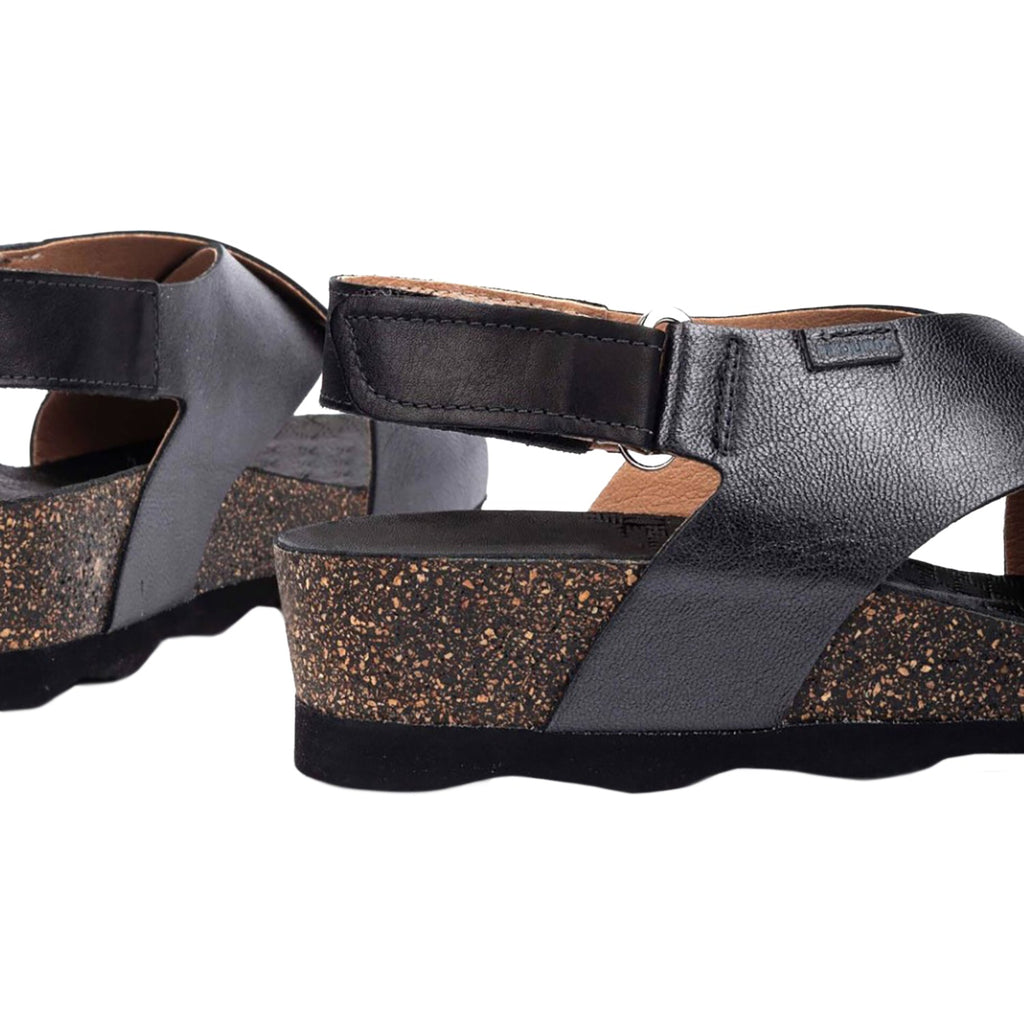 Pikolinos Mahon Cross Strap Women's Wedge Sandals Calcita Leather