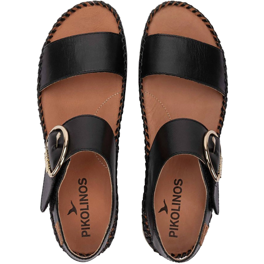 Pikolinos Marina W1C-0709 Women's Wedge Sandals Black