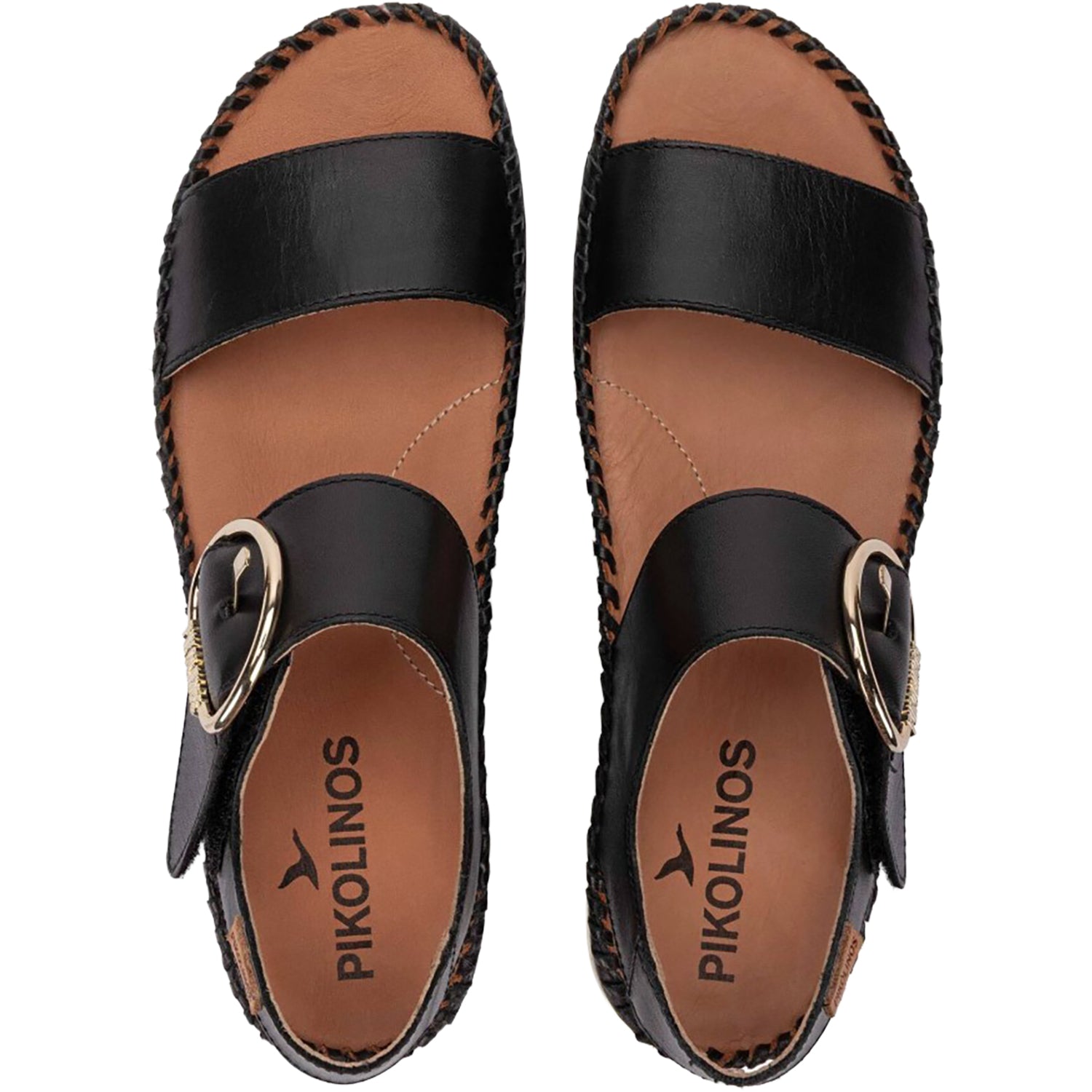 Pikolinos Marina W1C-0709 Women's Wedge Sandals Black