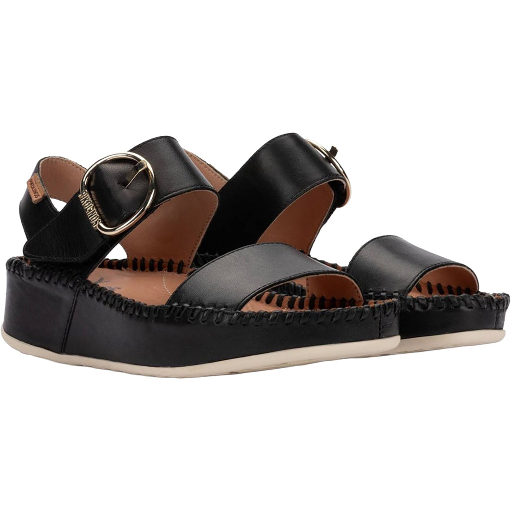 Pikolinos Marina W1C-0709 Women's Wedge Sandals Black