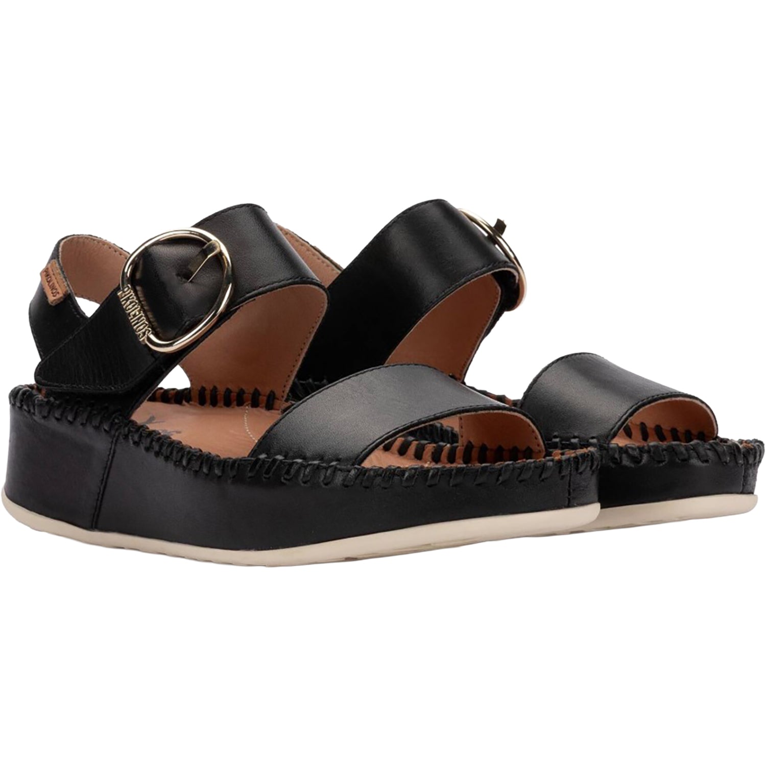 Pikolinos Marina W1C-0709 Women's Wedge Sandals Black