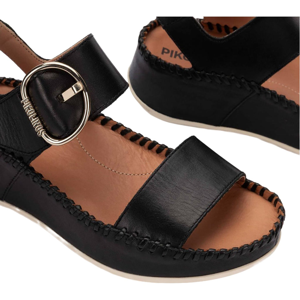 Pikolinos Marina W1C-0709 Women's Wedge Sandals Black