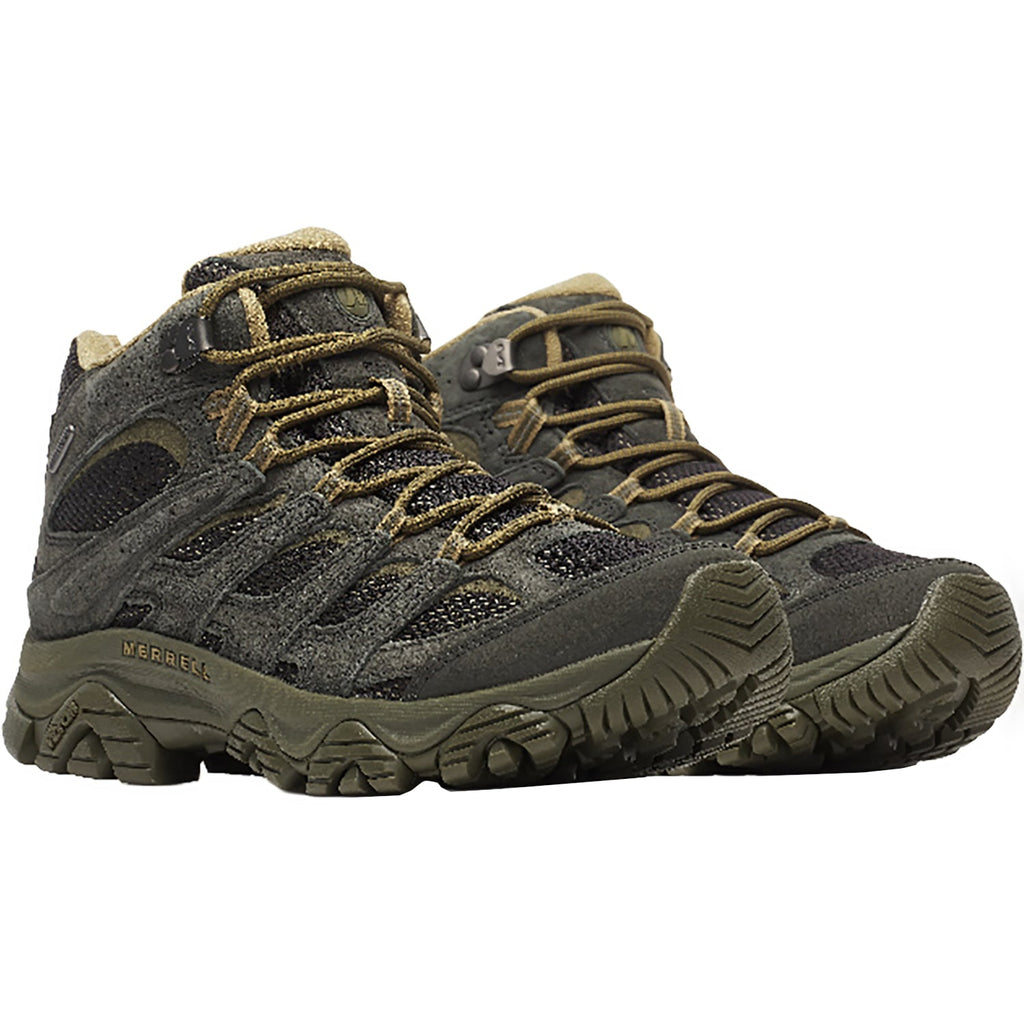 Merrell Moab 3 Mid Waterproof Men's Athletic Shoes Hiking Trail Black/Beluga