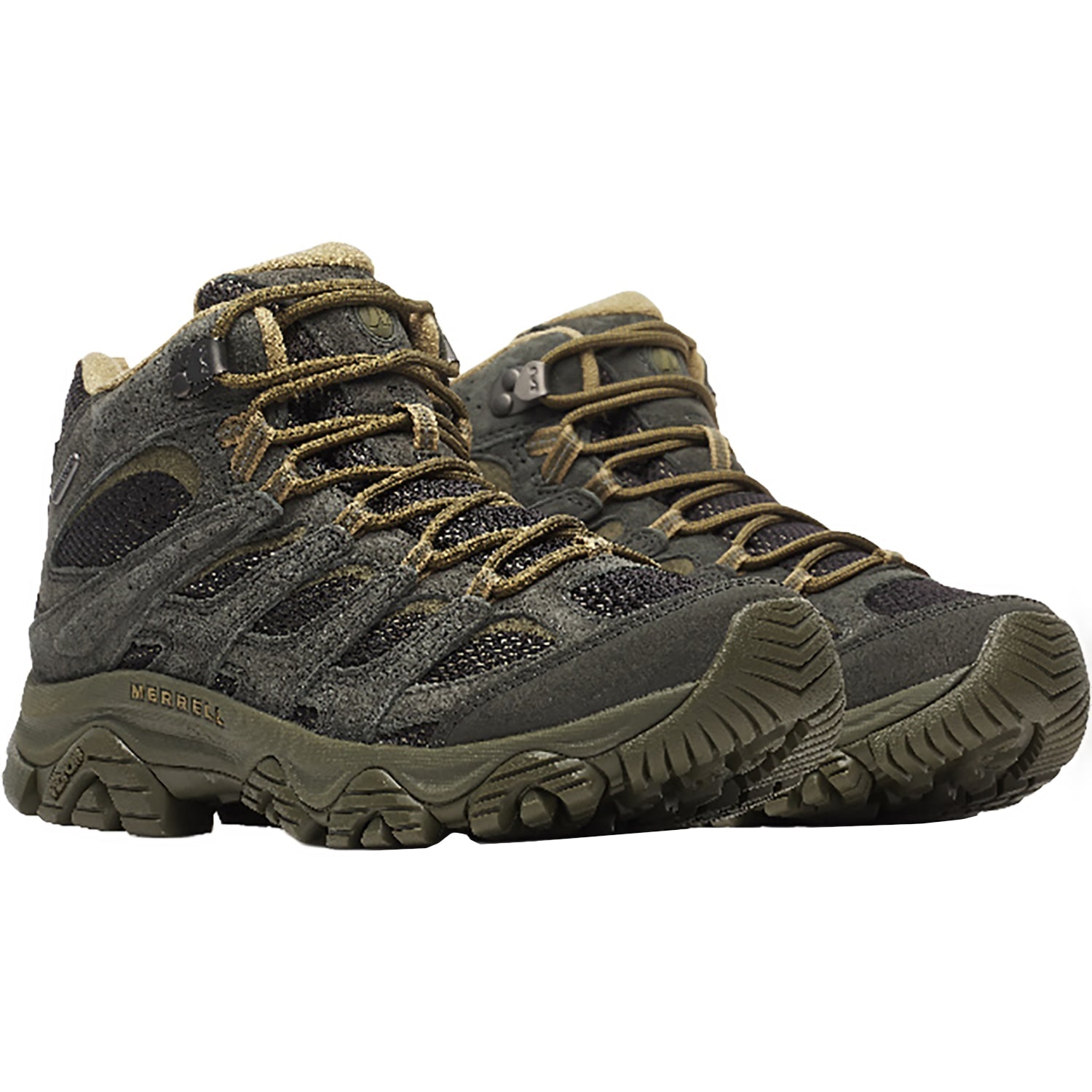 Merrell Moab 3 Mid Waterproof Men's Athletic Shoes Hiking Trail Black/Beluga