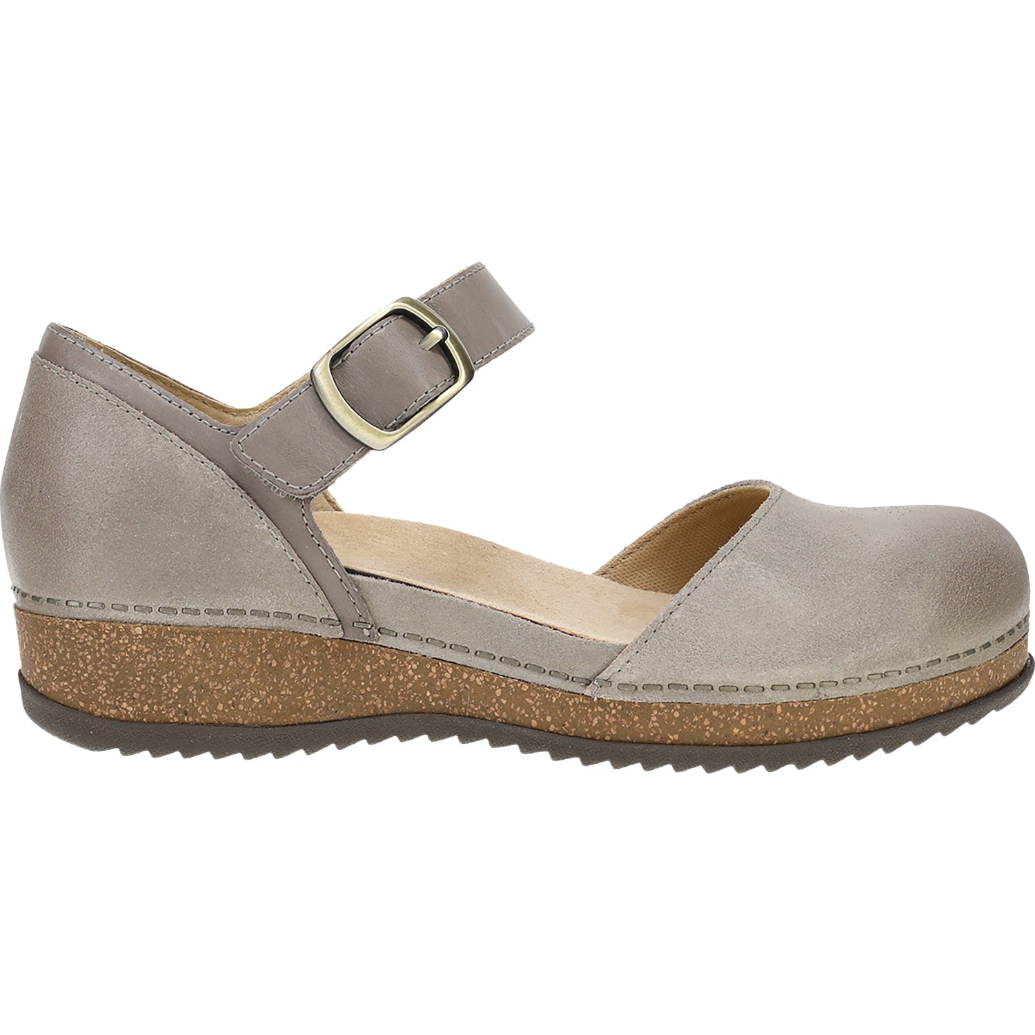 Dansko Mae Women's Mary Jane Traditional Taupe Suede
