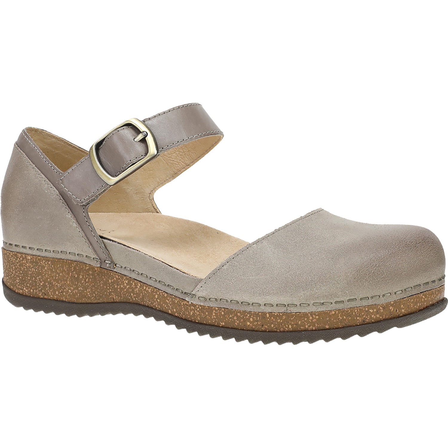 Dansko Mae Women's Mary Jane Traditional Taupe Suede