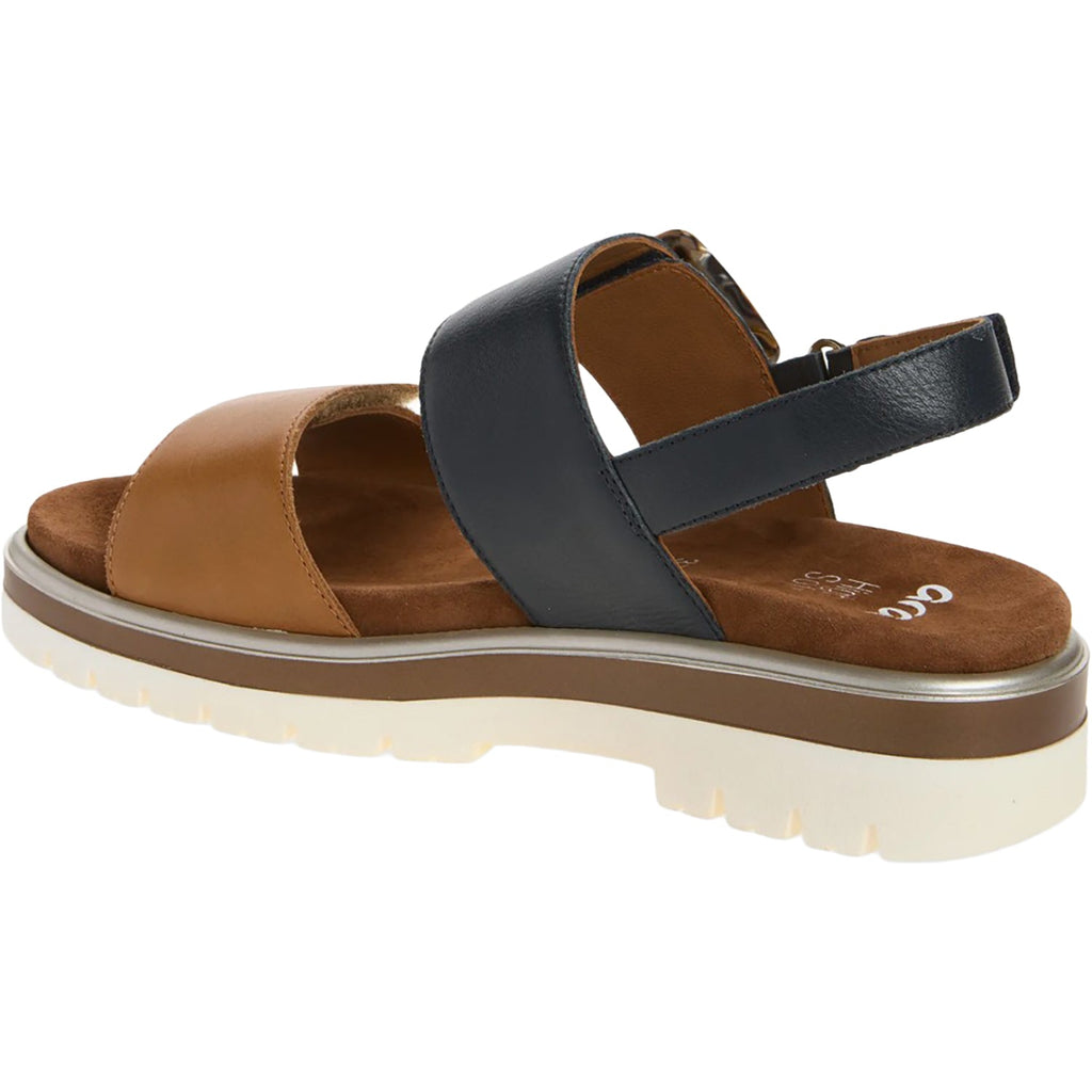 Ara Marbella Women's Sandals Caramel/Navy Calf Leather