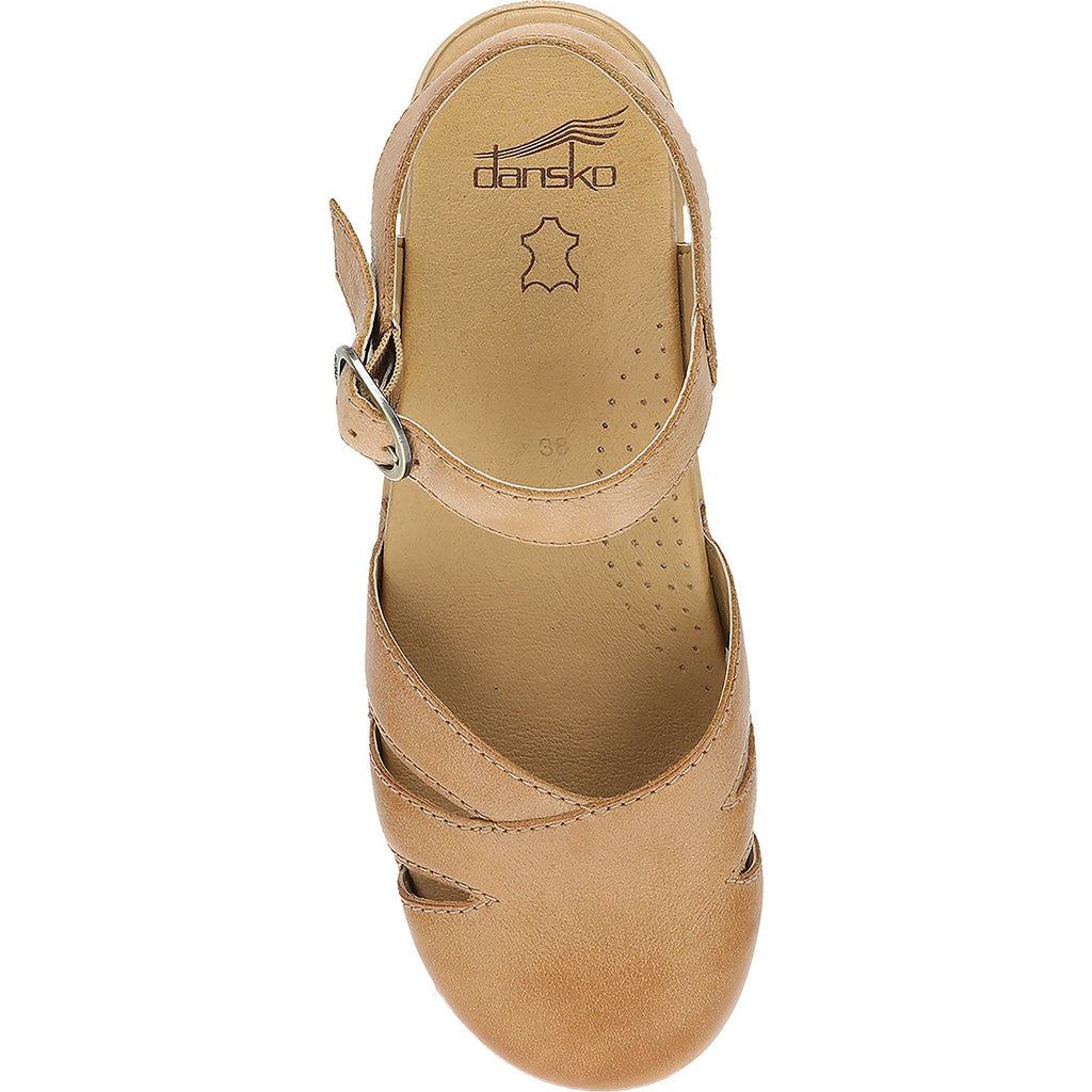 Dansko Margreta Women's Mary Jane Clogs Honey Distressed