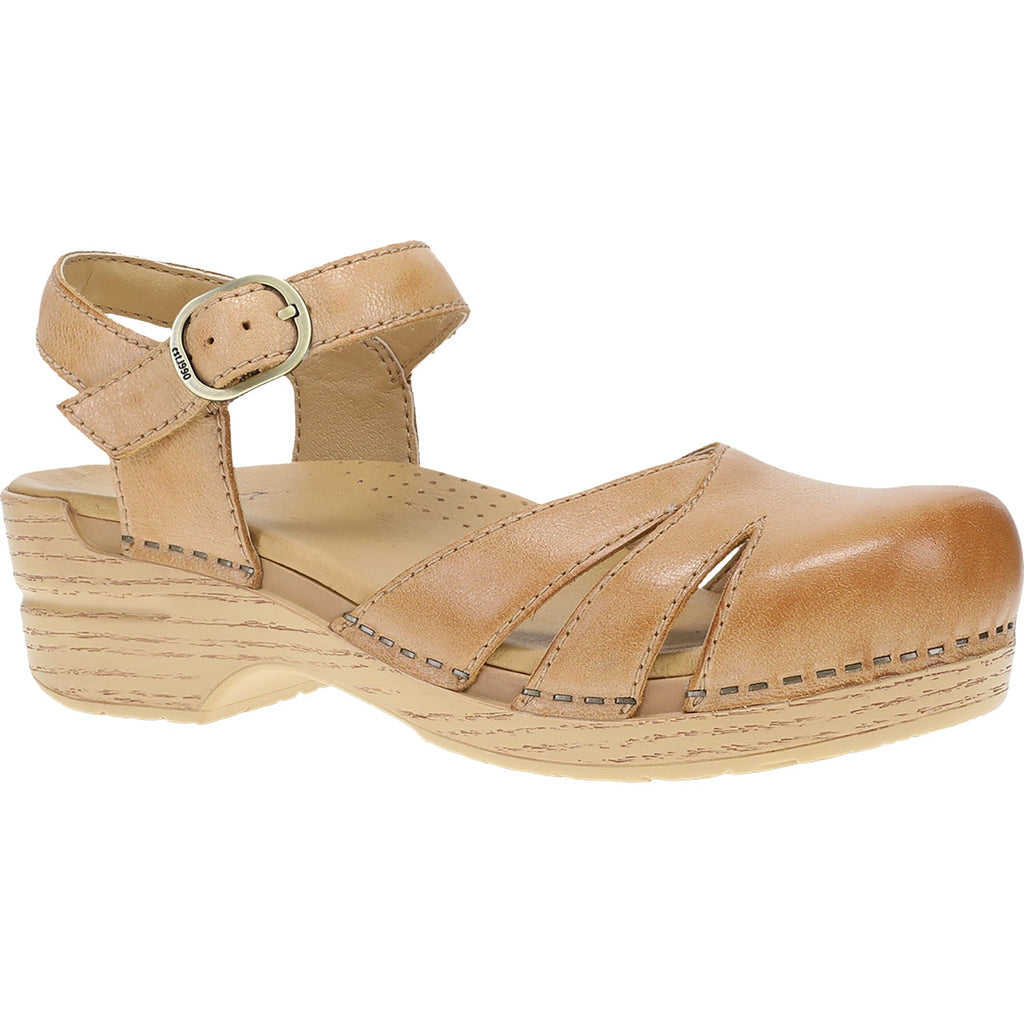 Dansko Margreta Women's Mary Jane Clogs Honey Distressed