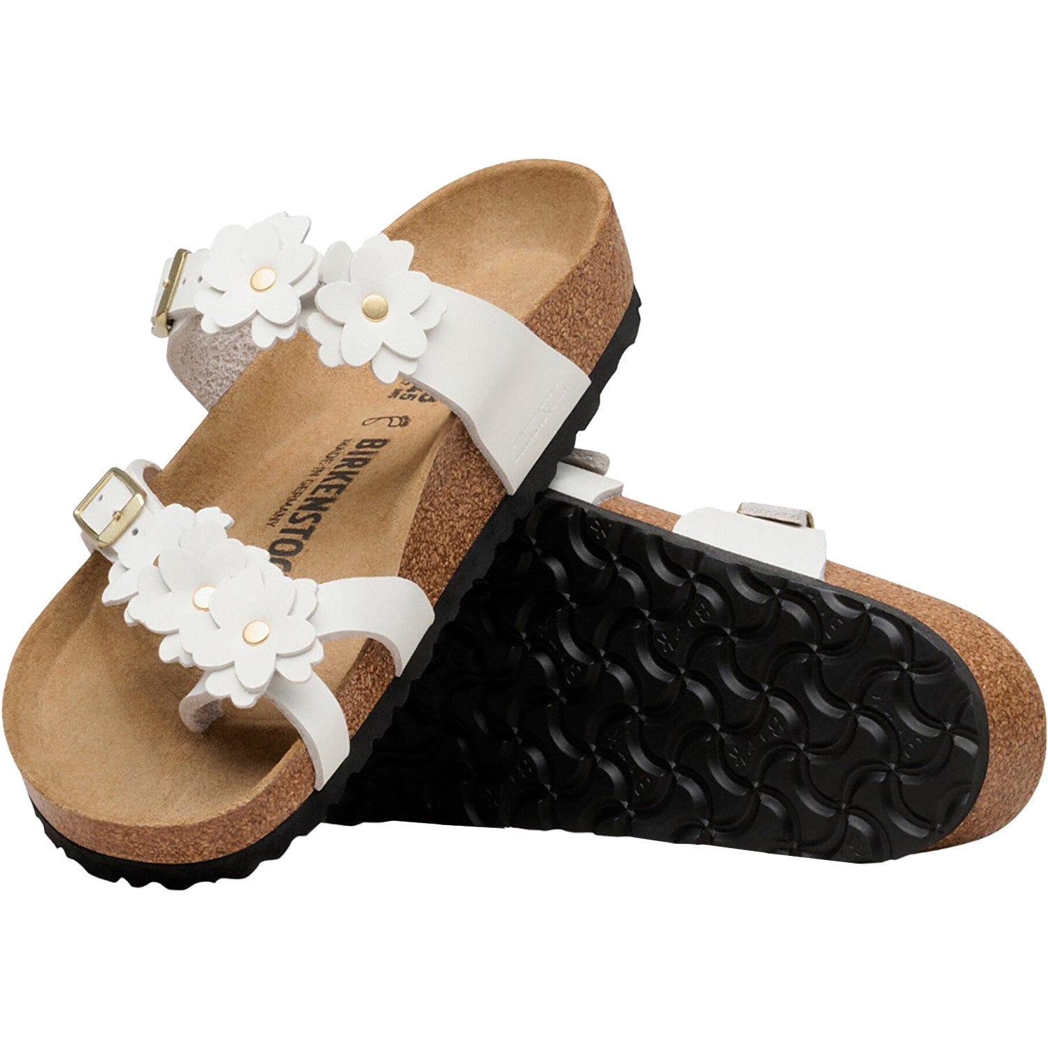 Birkenstock Mayari Flowers Women's Sandals White Leather