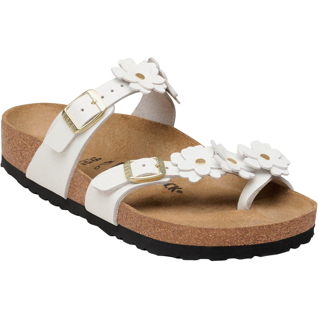 Birkenstock Mayari Flowers Women's Sandals White Leather