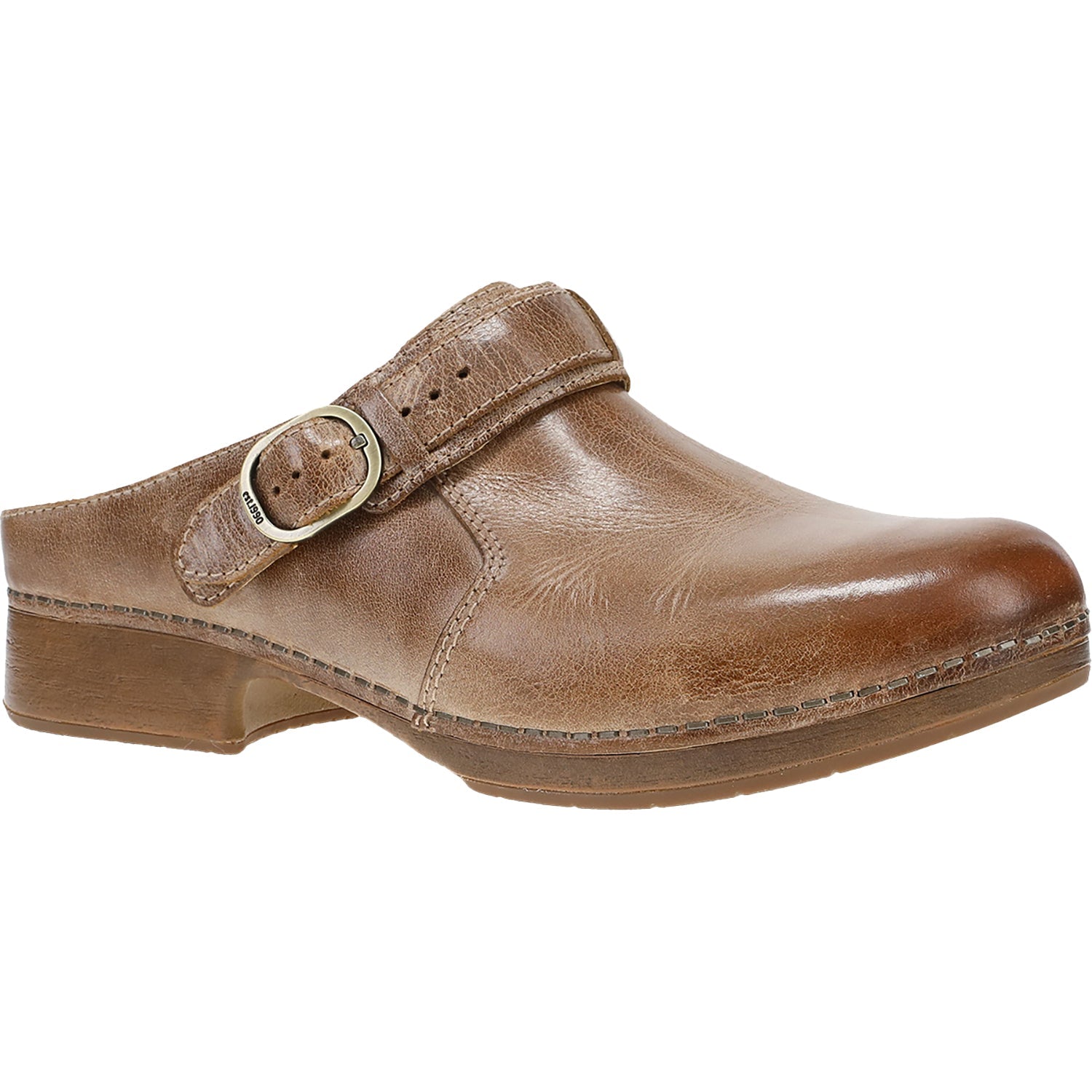 Dansko Millie Women's Open Back Clogs Tan Waxy Brush Off