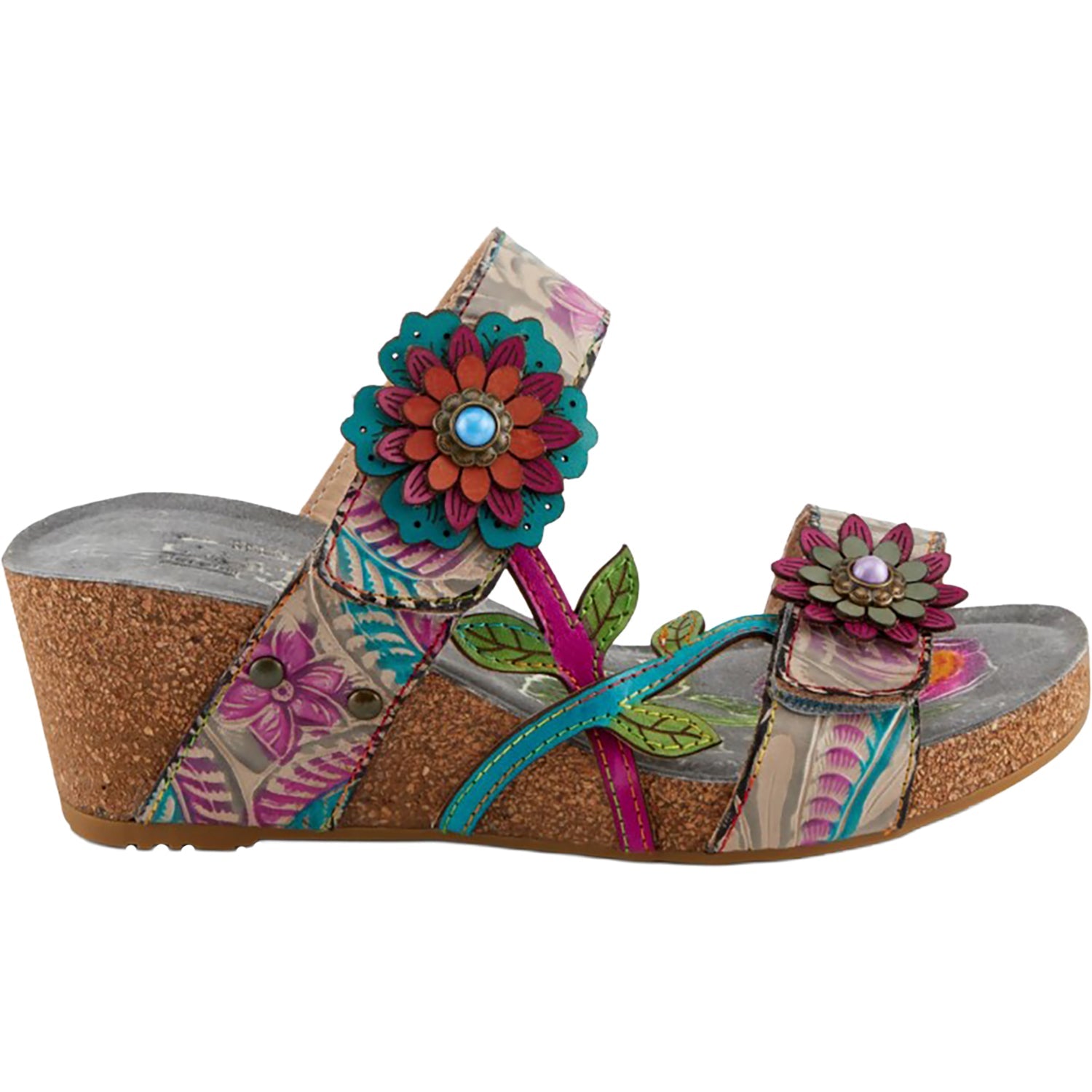 L'Artiste by Spring Step Moai Women's Sandals Grey Multi