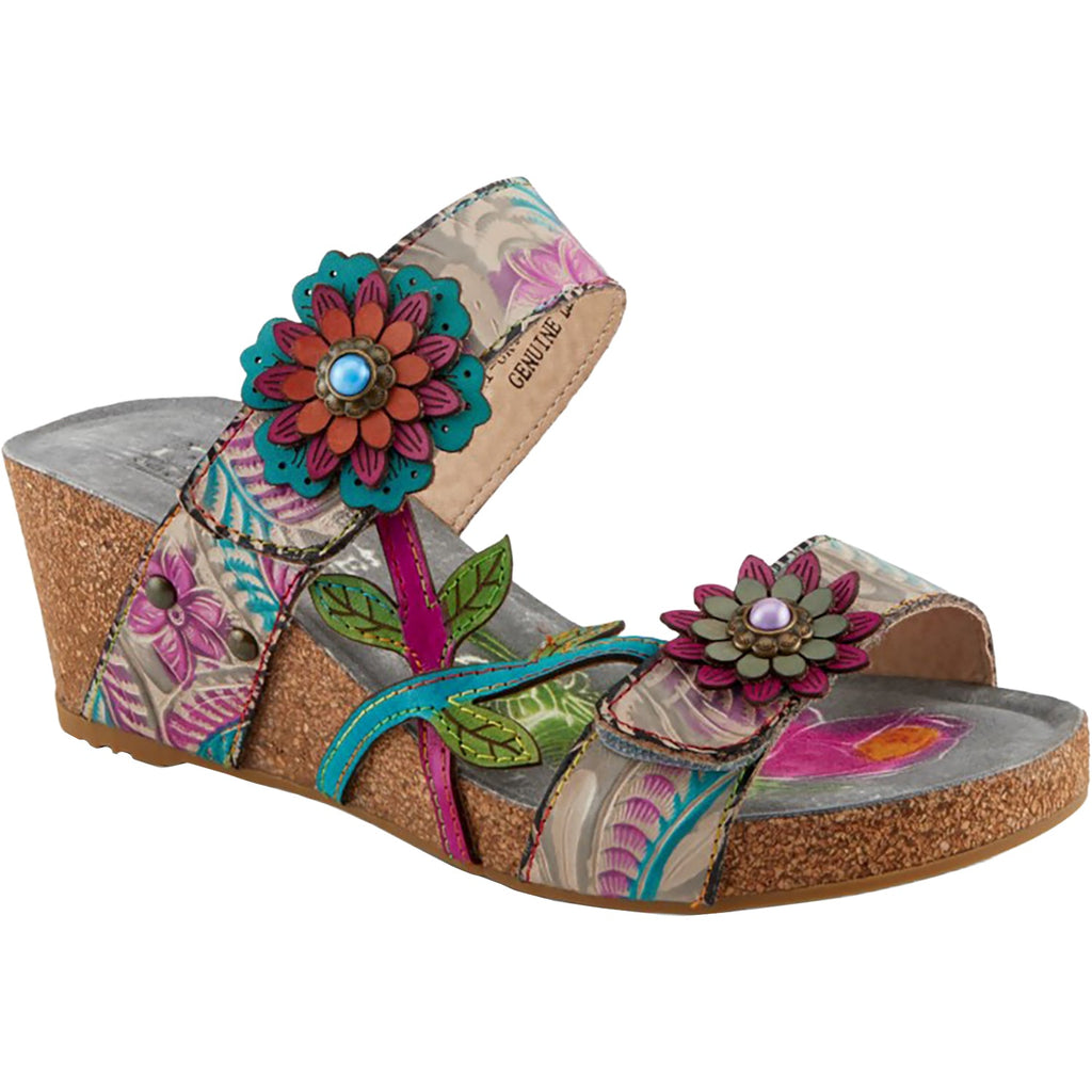 L'Artiste by Spring Step Moai Women's Sandals Grey Multi
