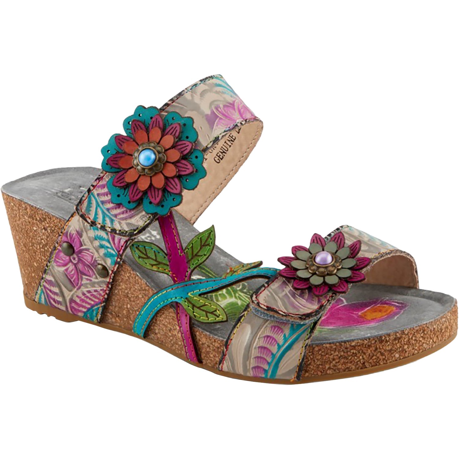 L'Artiste by Spring Step Moai Women's Sandals Grey Multi