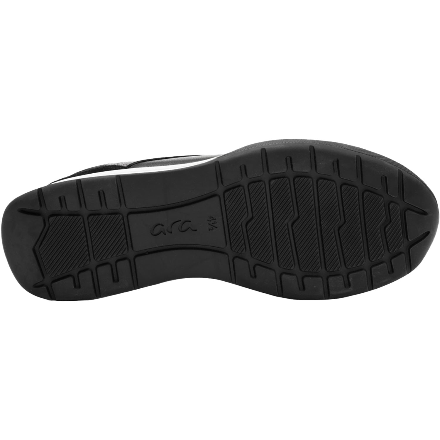 Ara Myrtle Women's Sporty Lace Up Shoes Black/Graphite Metallic Suede/Leather Combi