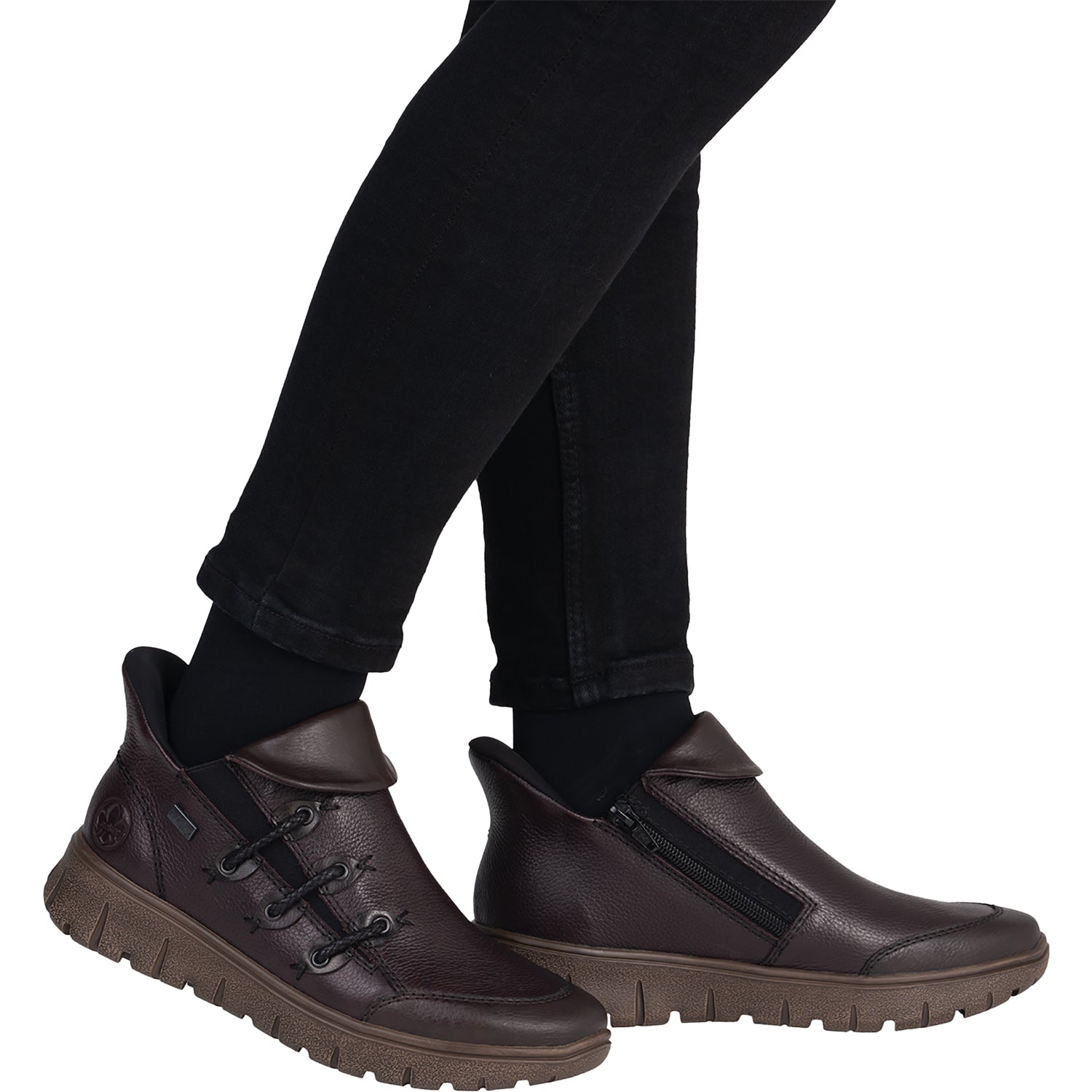 Rieker N1353-35 Women's Boots Havanna/Cerise/Antik Leather