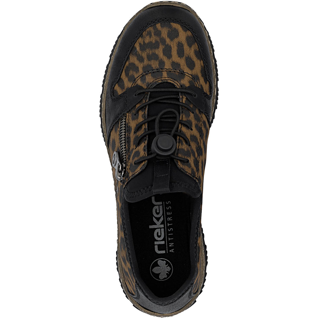 Rieker N32G0-90 Nikita  Women's Slip Ons Schwarz/Braun/Schwarz