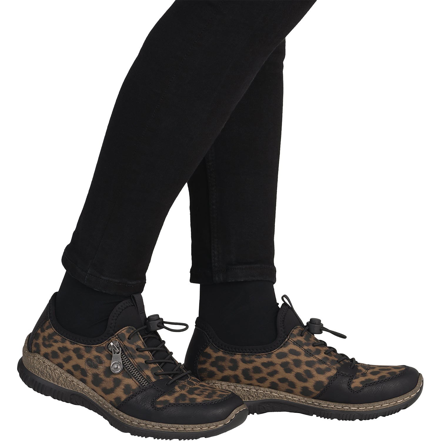 Rieker N32G0-90 Nikita  Women's Slip Ons Schwarz/Braun/Schwarz