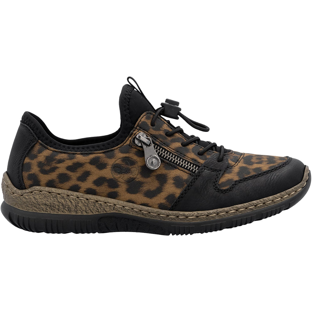 Rieker N32G0-90 Nikita  Women's Slip Ons Schwarz/Braun/Schwarz