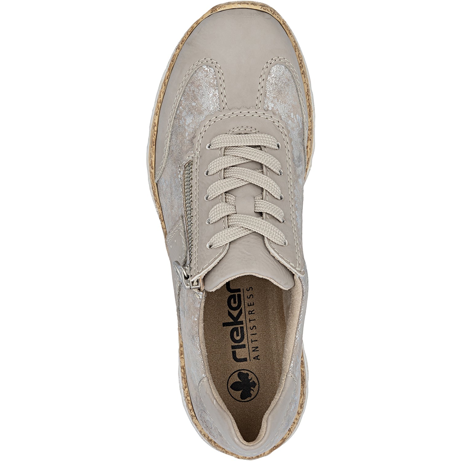 Rieker N4221-90 Nikita 21 Women's Sneakers Ice/Rose Metallic