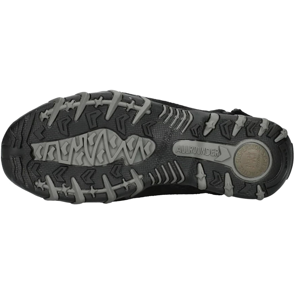 Allrounder by Mephisto Niro Women's Athletic Shoes Black Suede/Black Mesh