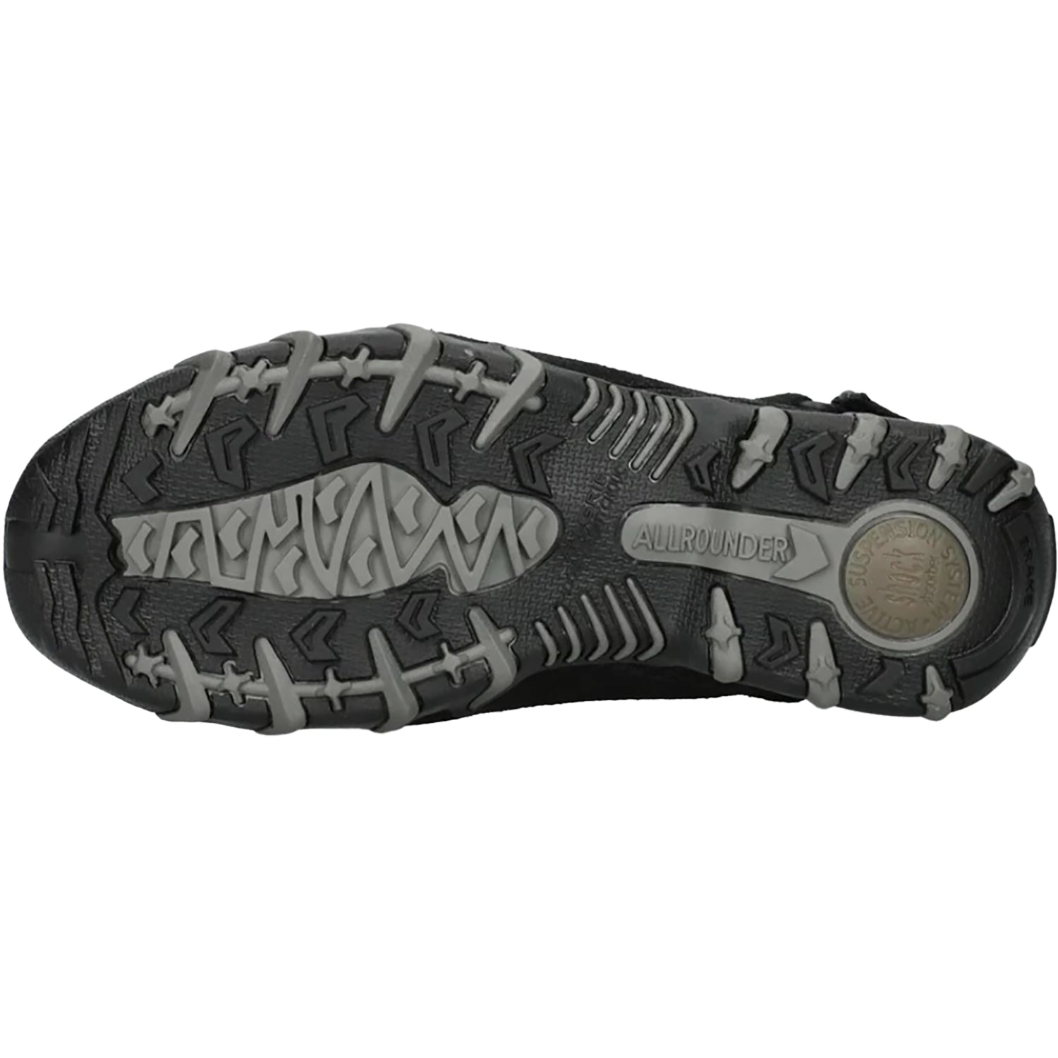 Allrounder by Mephisto Niro Women's Athletic Shoes Black Suede/Black Mesh