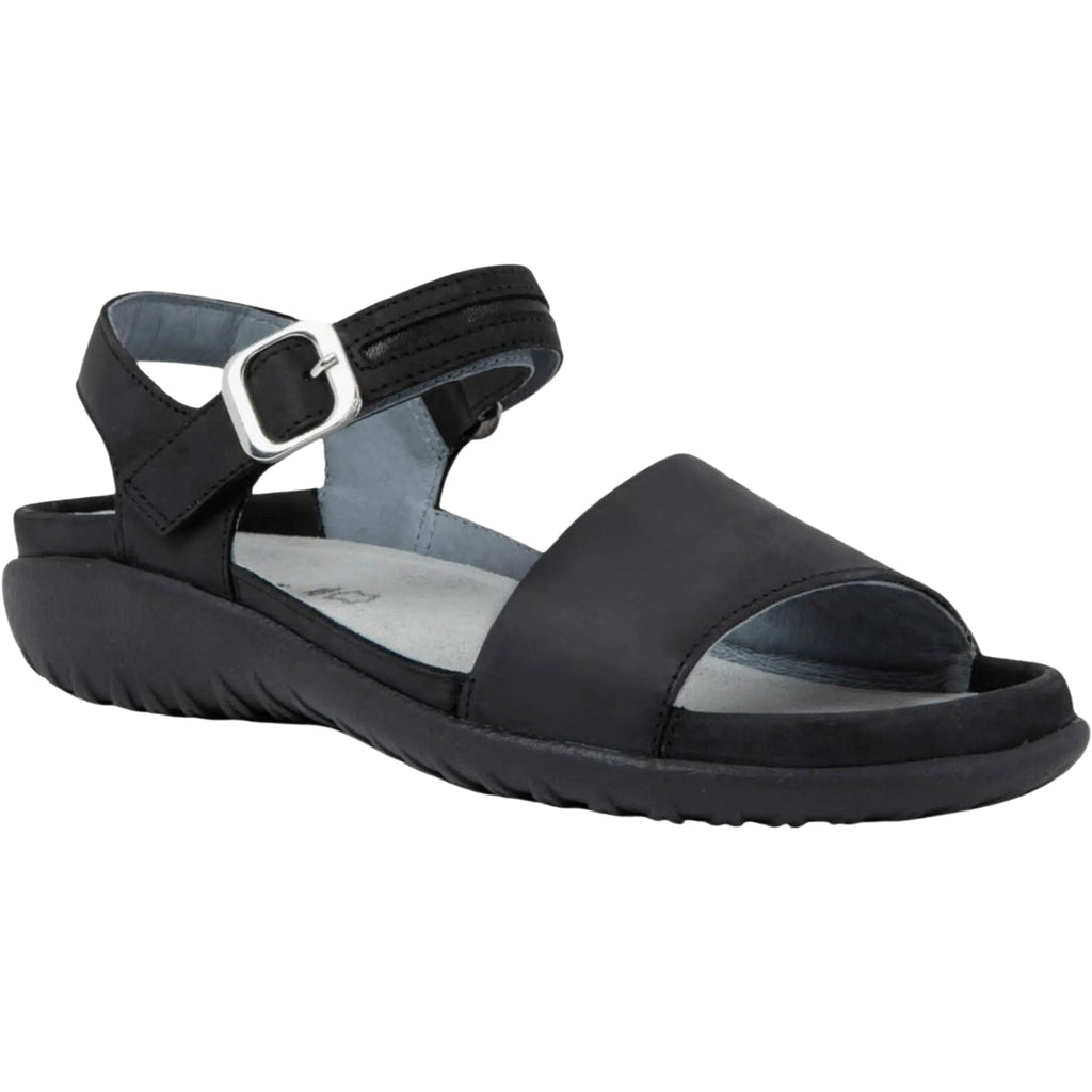 Naot Nagoya Women's Shoes Ebony Nubuck/Black Leather