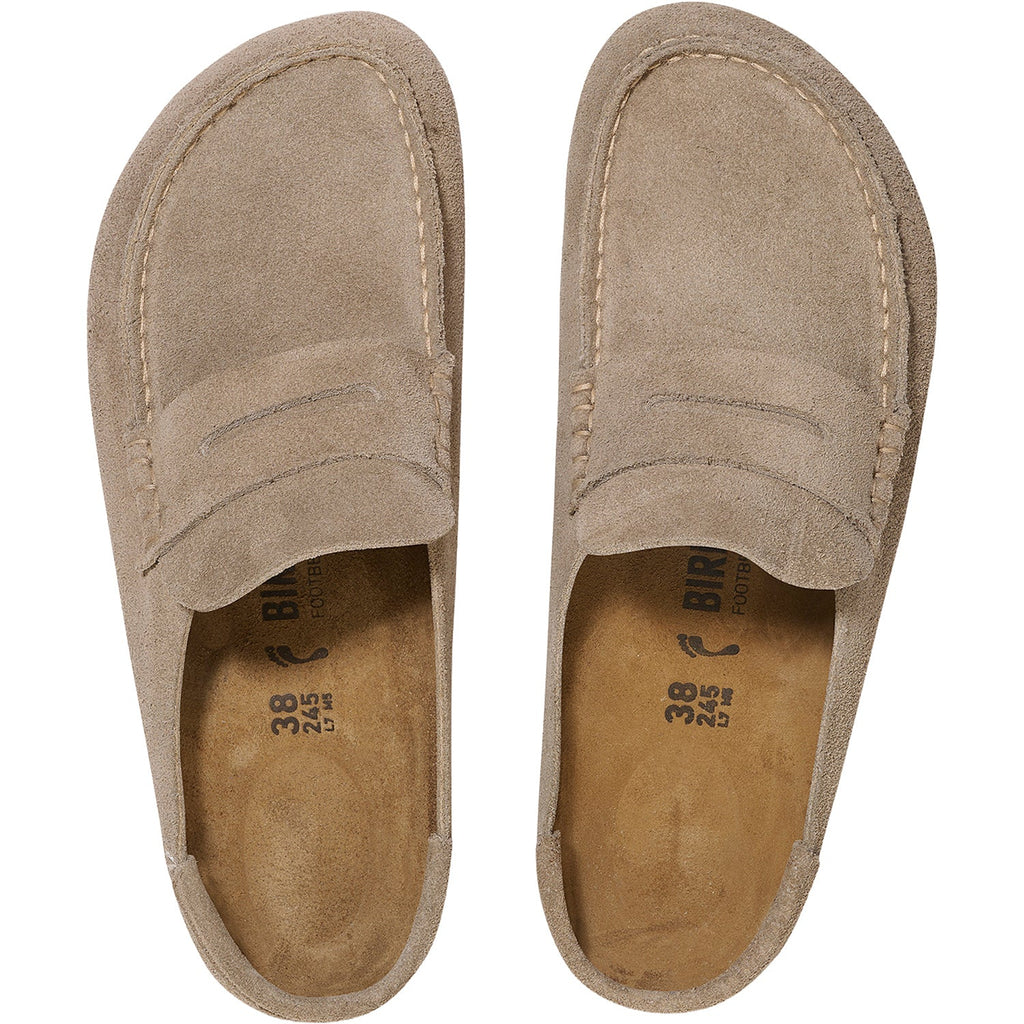 Birkenstock Naples Wrapped Unisex Clogs Taupe Suede