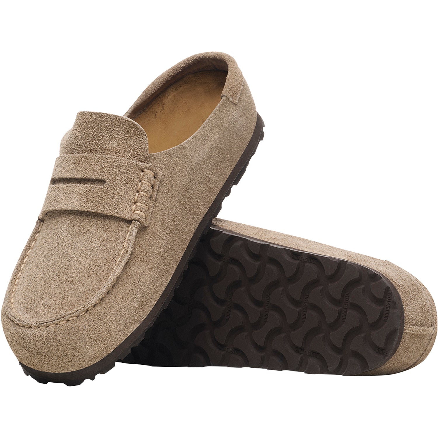 Birkenstock Naples Wrapped Unisex Clogs Taupe Suede