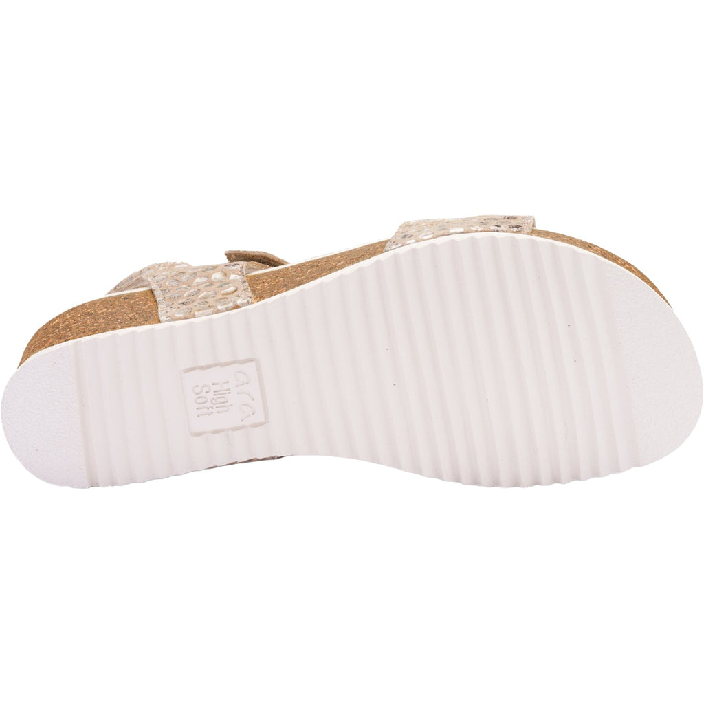 Ara Nova Women's Wedge Sandals Camel Konfettikid Leather