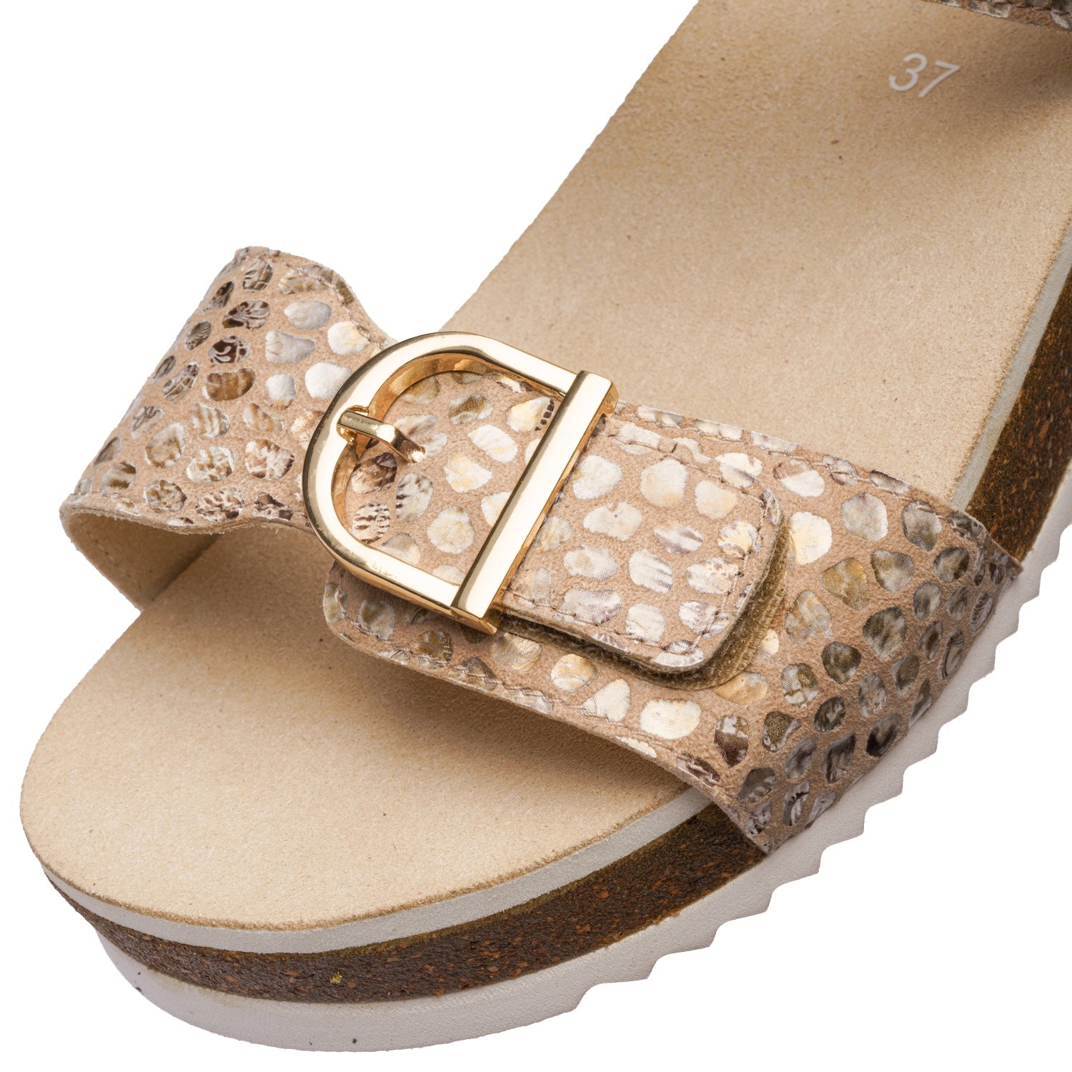 Ara Nova Women's Wedge Sandals Camel Konfettikid Leather