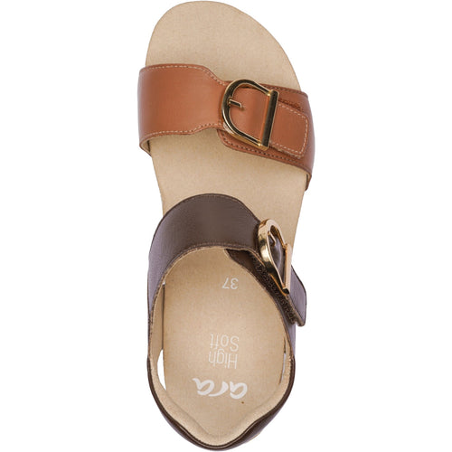 Ara Nova Women's Wedge Sandals Mousse/Mocha Calf
