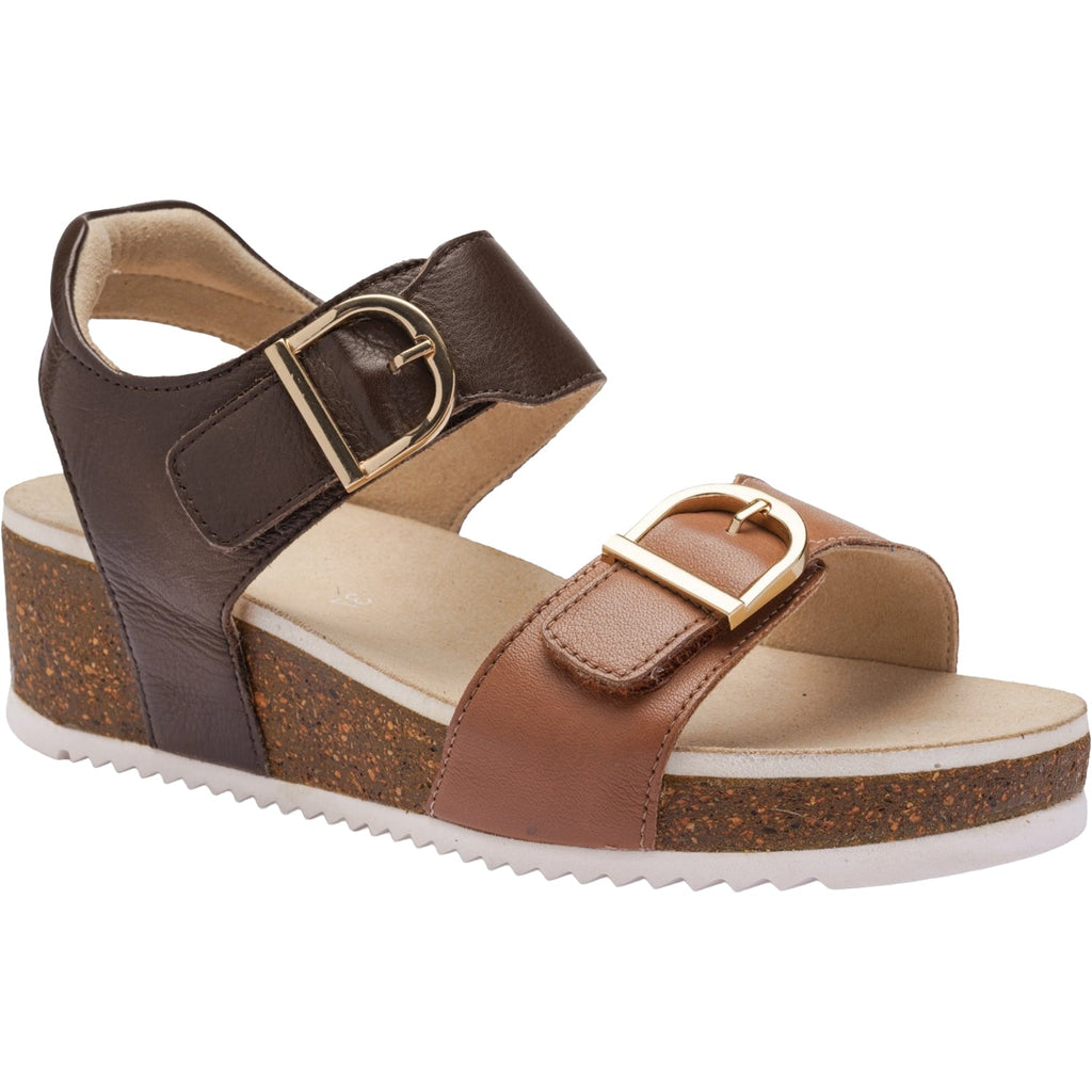 Ara Nova Women's Wedge Sandals Mousse/Mocha Calf