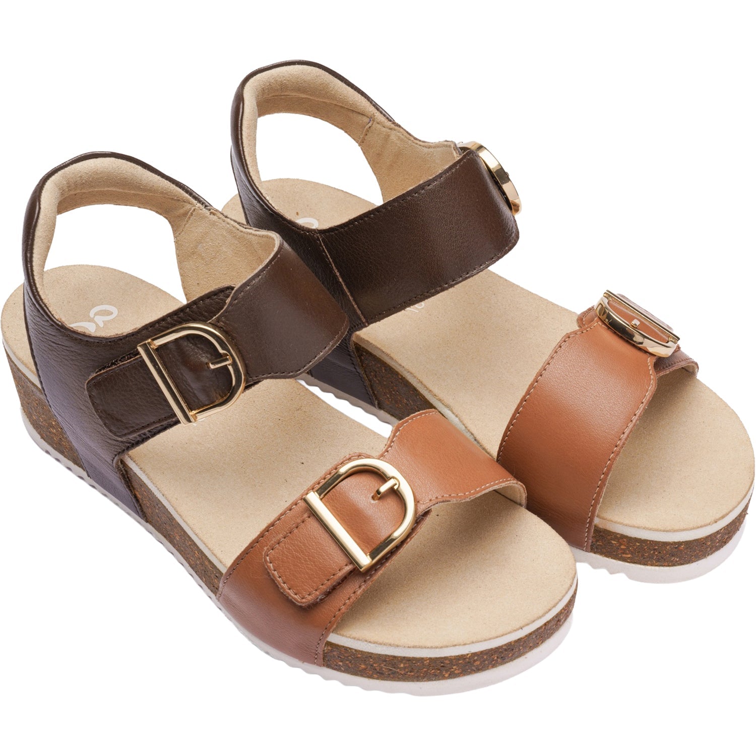 Ara Nova Women's Wedge Sandals Mousse/Mocha Calf