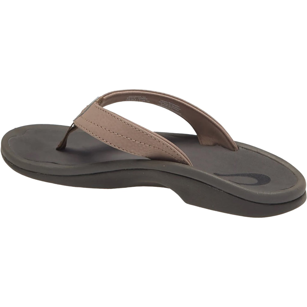 OluKai Ohana Women's Sandals Thong Sandals Warm Taupe/Black