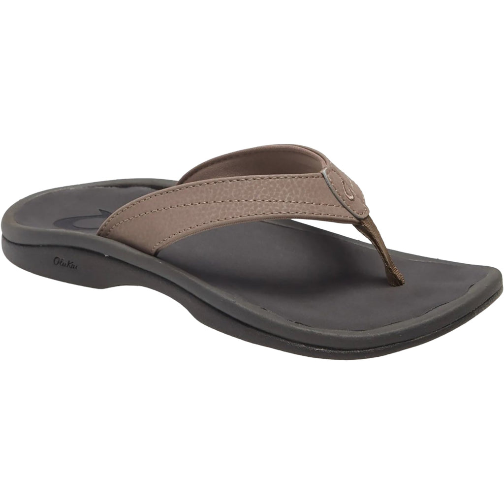 OluKai Ohana Women's Sandals Thong Sandals Warm Taupe/Black