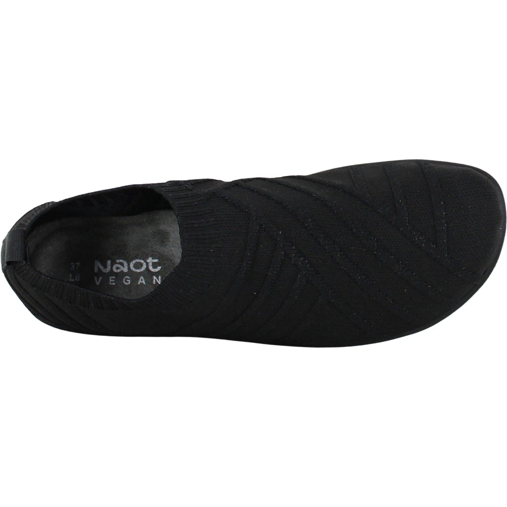 Naot Okahu Women's Slip Ons Black Silver Sparkle Knit