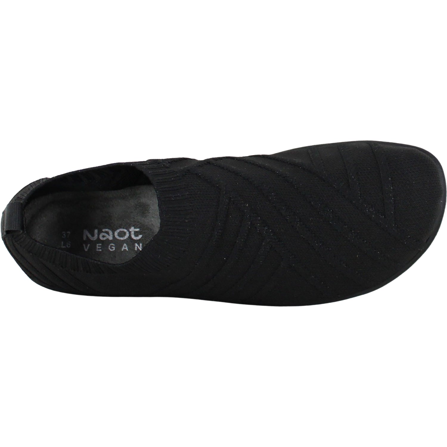 Naot Okahu Women's Slip Ons Black Silver Sparkle Knit