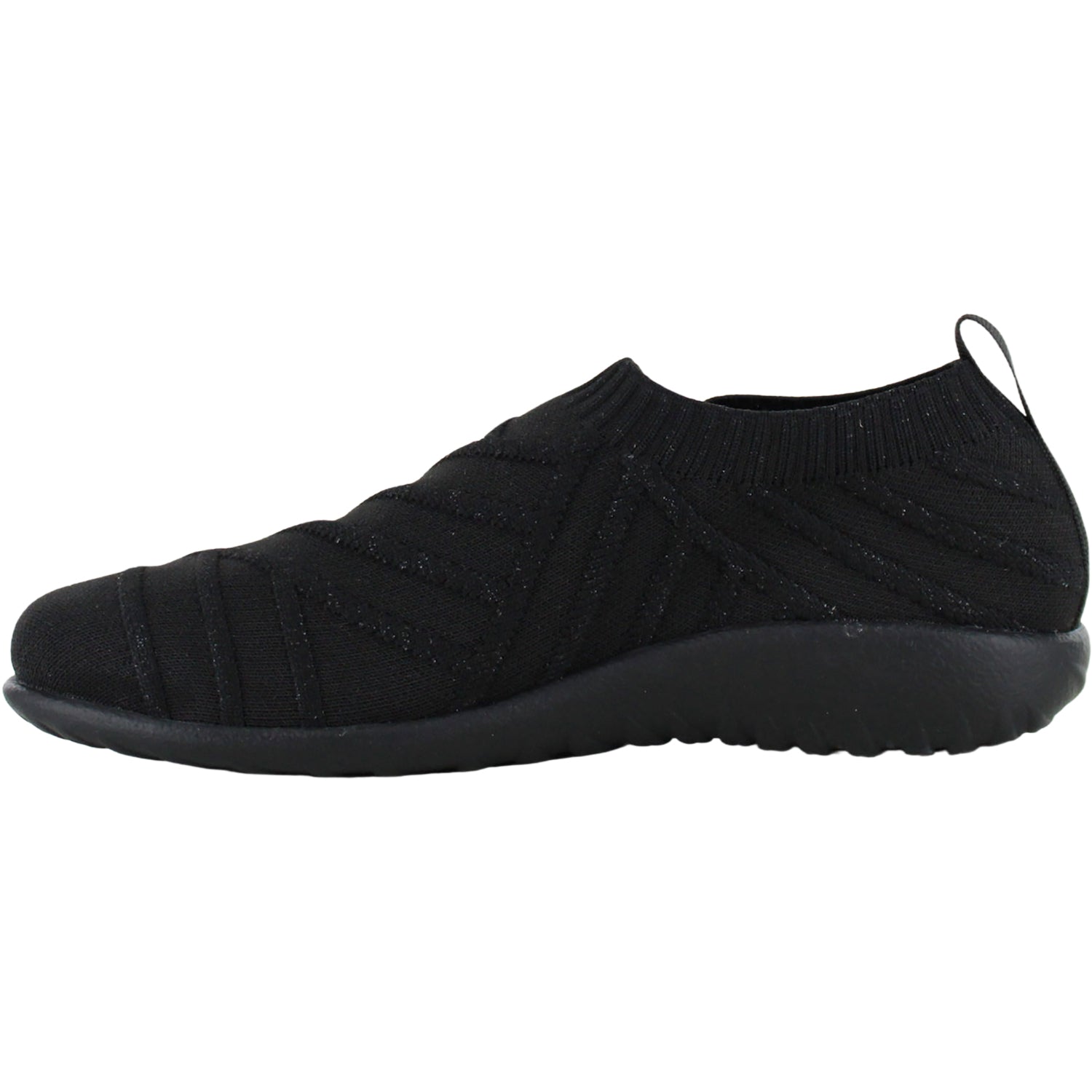 Naot Okahu Women's Slip Ons Black Silver Sparkle Knit