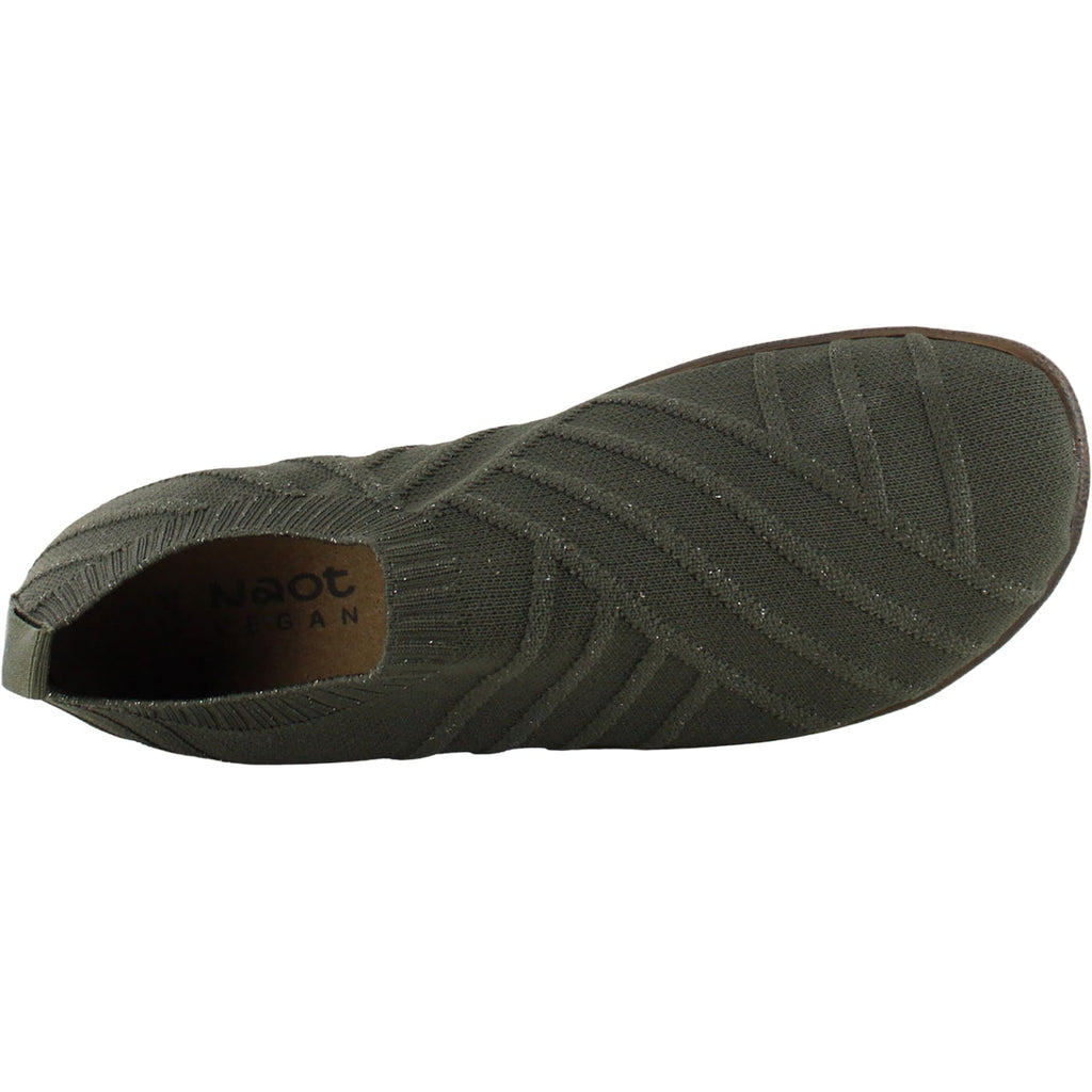 Naot Okahu Women's Olive Gold Sparkle Knit