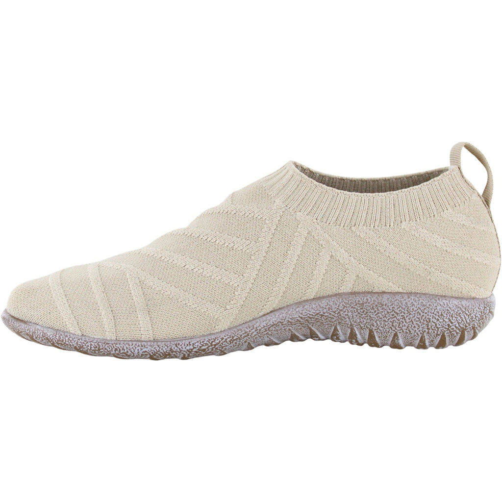 Naot Okahu Women's Slip Ons Taupe Gold Sparkle Knit