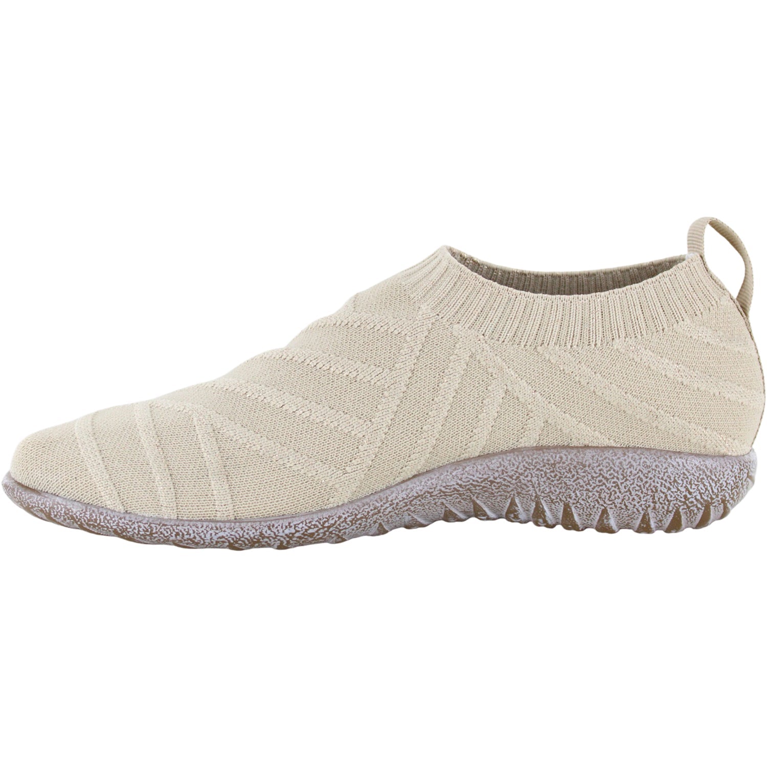 Naot Okahu Women's Slip Ons Taupe Gold Sparkle Knit