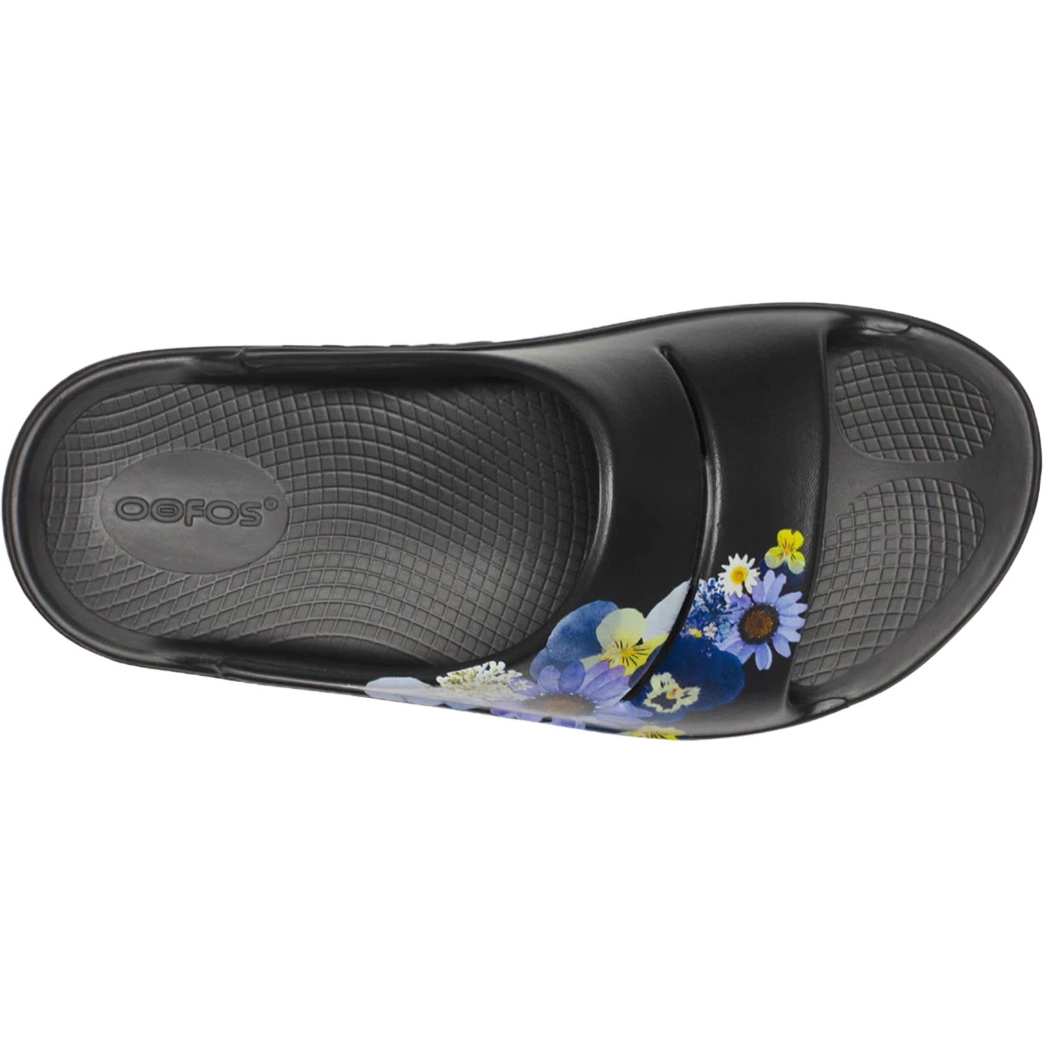 OOFOS OOAhh Limited Women's Recovery Slides Black Blossom